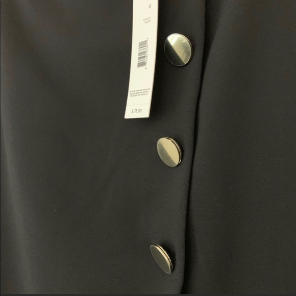 Brand New - Tahari Skirt Black Gold Buttons- sz 12 - Picture 5 of 6